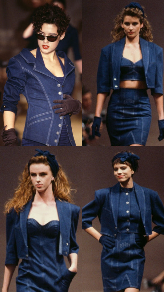 Chantal Thomass S/S 1986 Vintage Jeans Bustier (S/M)