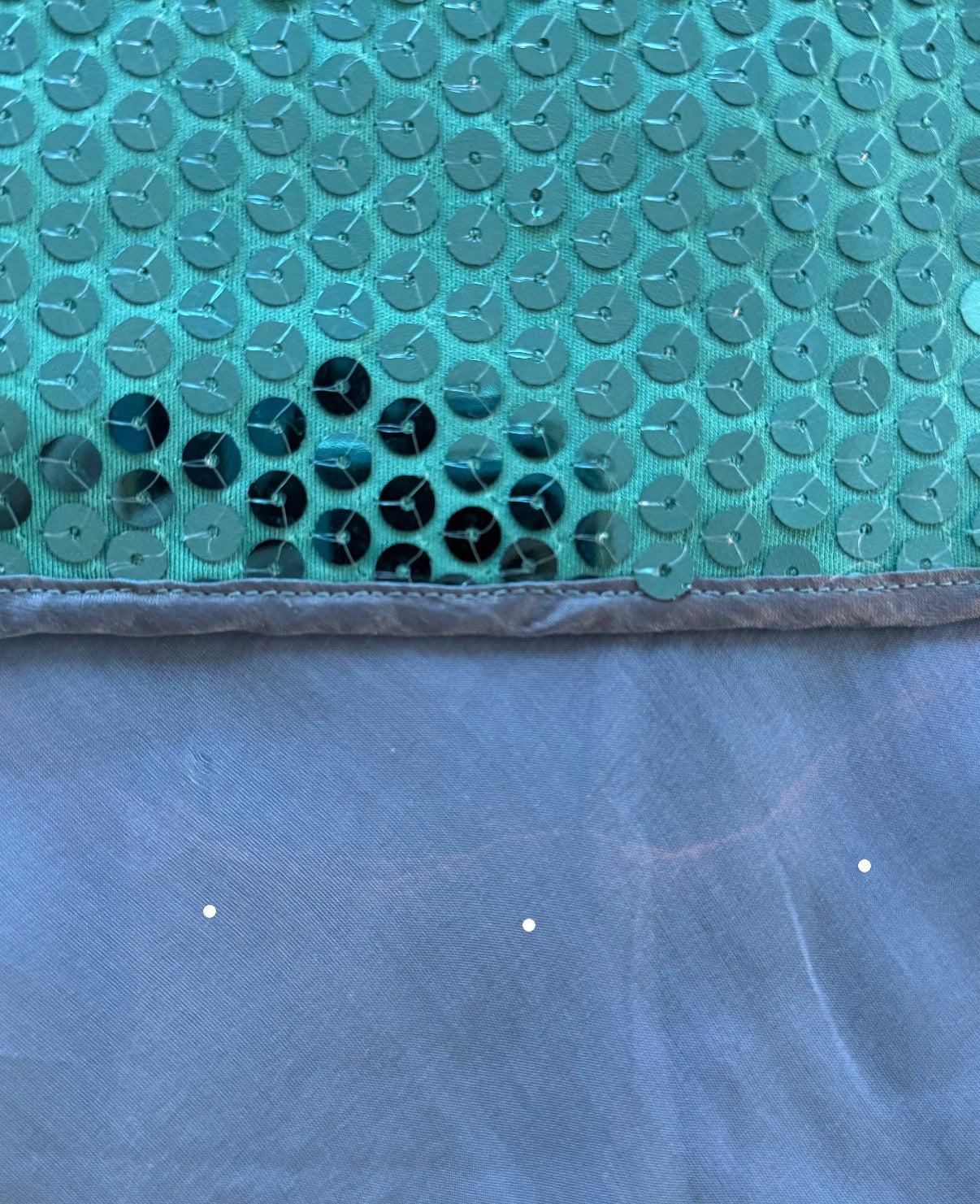 Blumarine 00s Vintage Blue Sequin Silk Dress (XS/S)