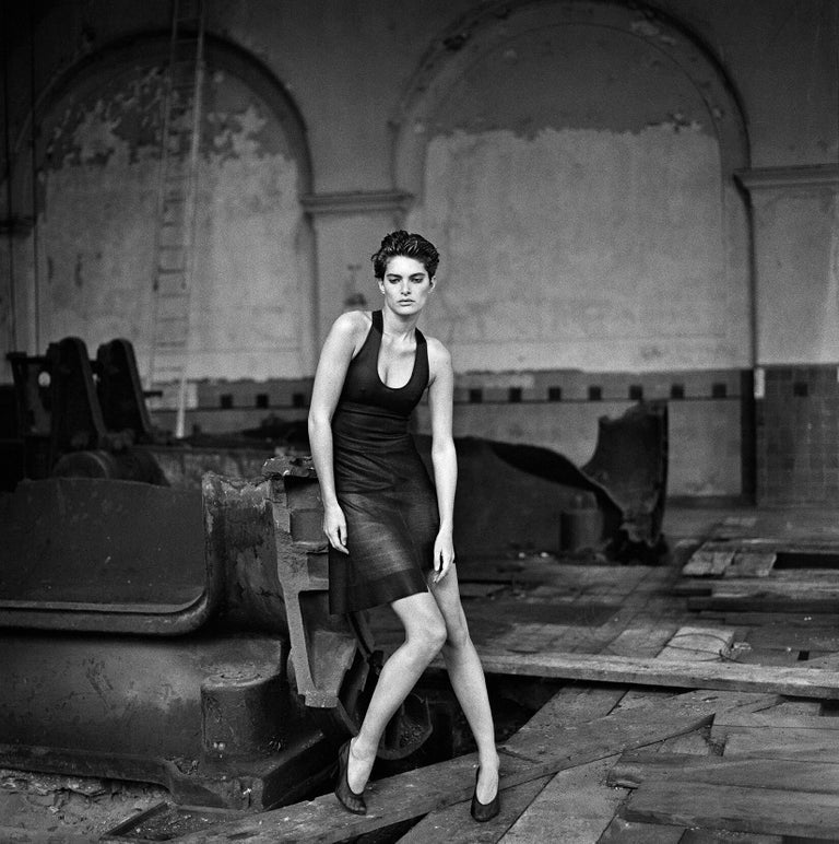 The dress seen in a black and white editorial