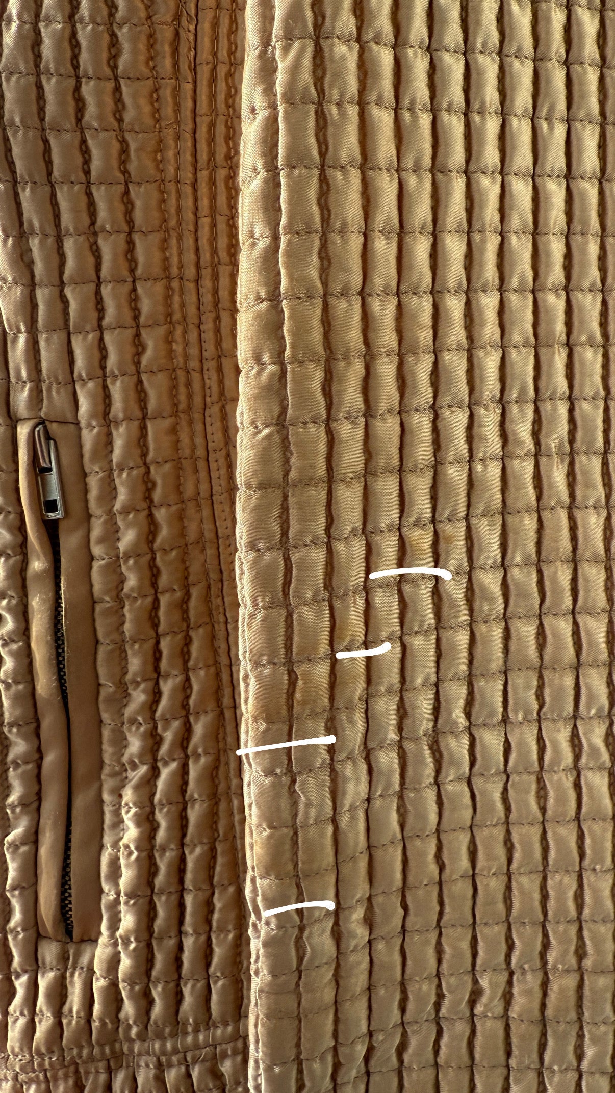 Miu Miu F/W 2002 Gold Quilted Faux Shearling Runway Jacket