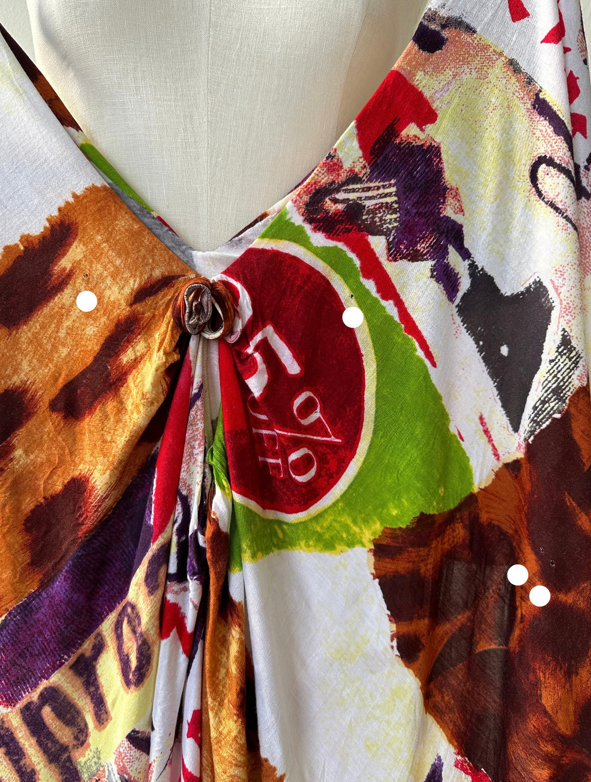 Christian Dior by John Galliano S/S 2003 "Victim" Draped Top close up.
