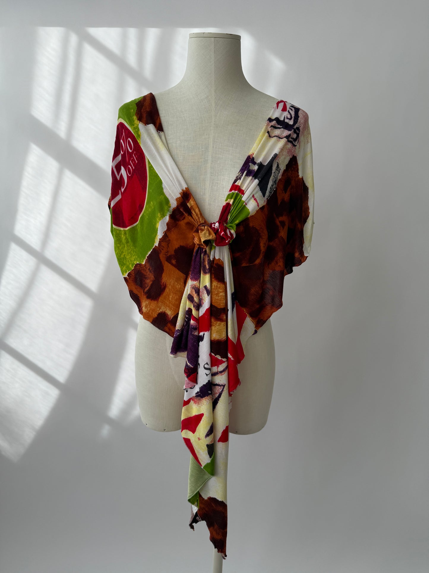The Dior by John Galliano top shown on a mannequin in a different way.