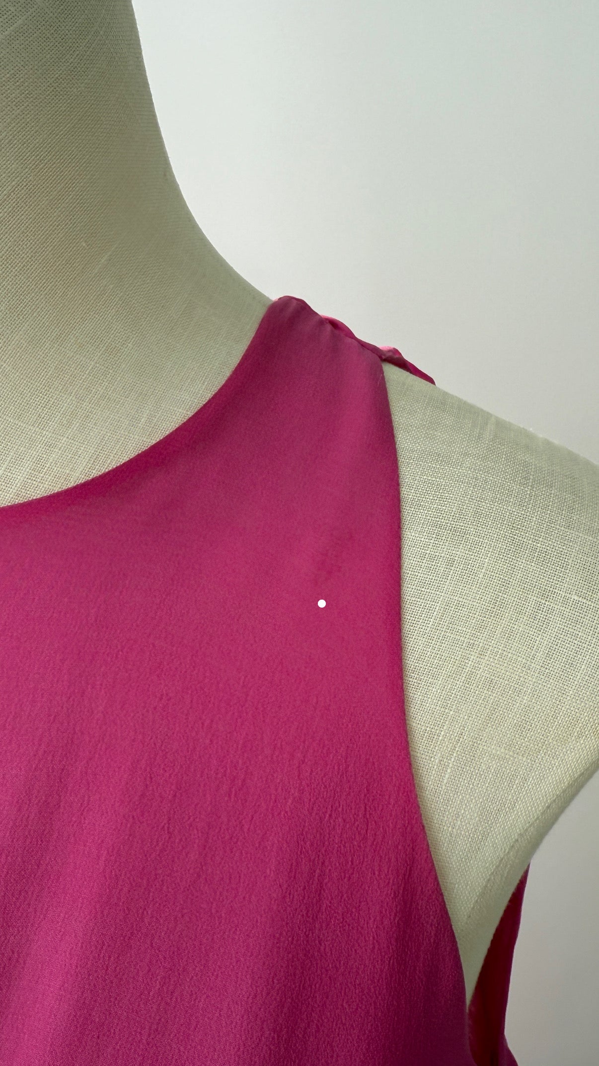 Versace F/W 2002 Runway Pink Ombre Open Back Silk Dress (S)