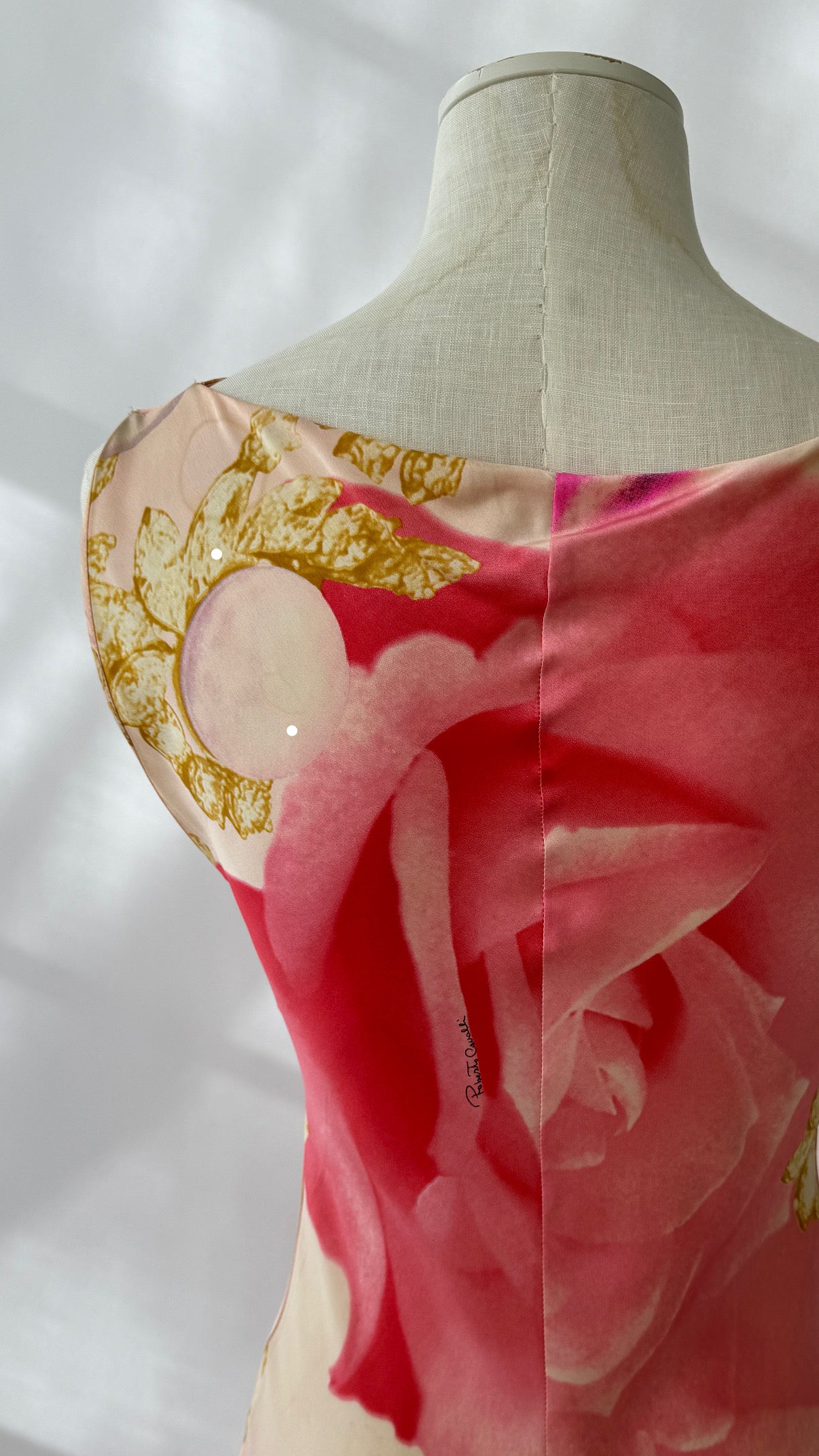 Roberto Cavalli 2001 Liz Taylor Pink Silk Runway Dress (S)