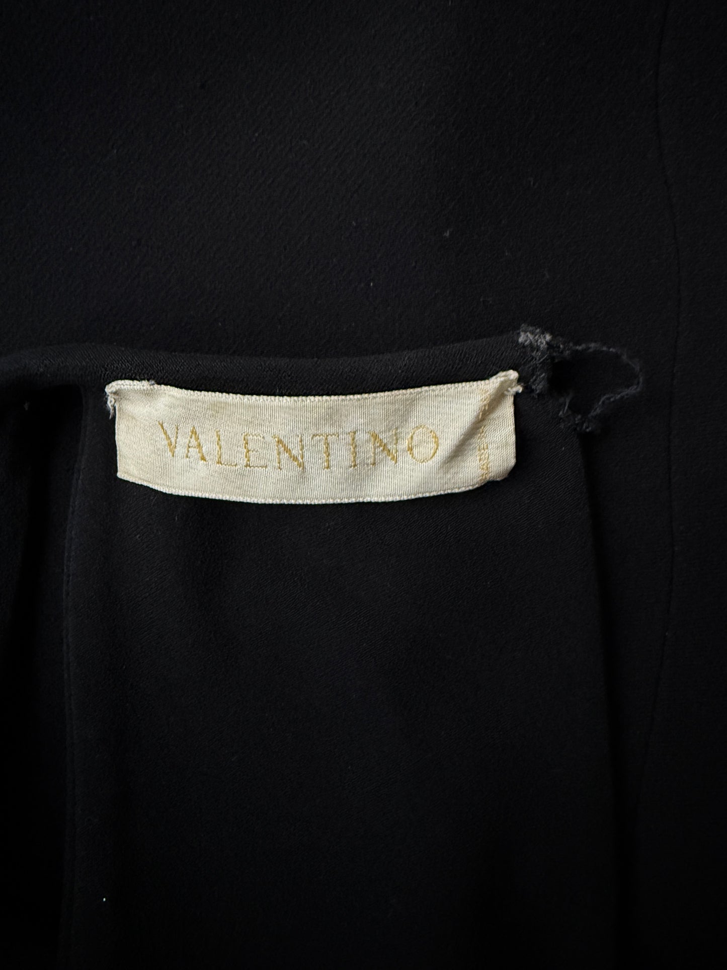 Valentino F/W 2001 Black Silk Beaded Backless Mini Dress