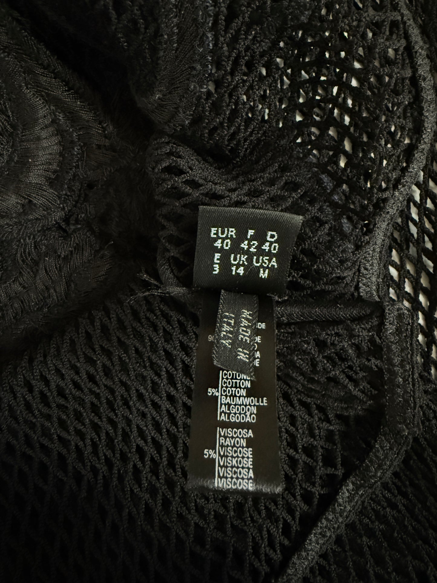 Vintage La Perla S/S 2008 Black Label Embellished Mesh Dragon Bodysuit in size S/M.