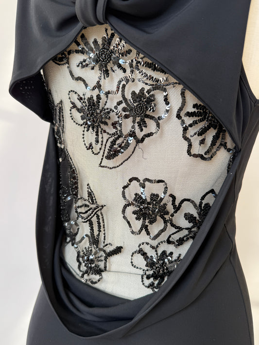Valentino 2000s Vintage Beaded Backless Dress (S/M)