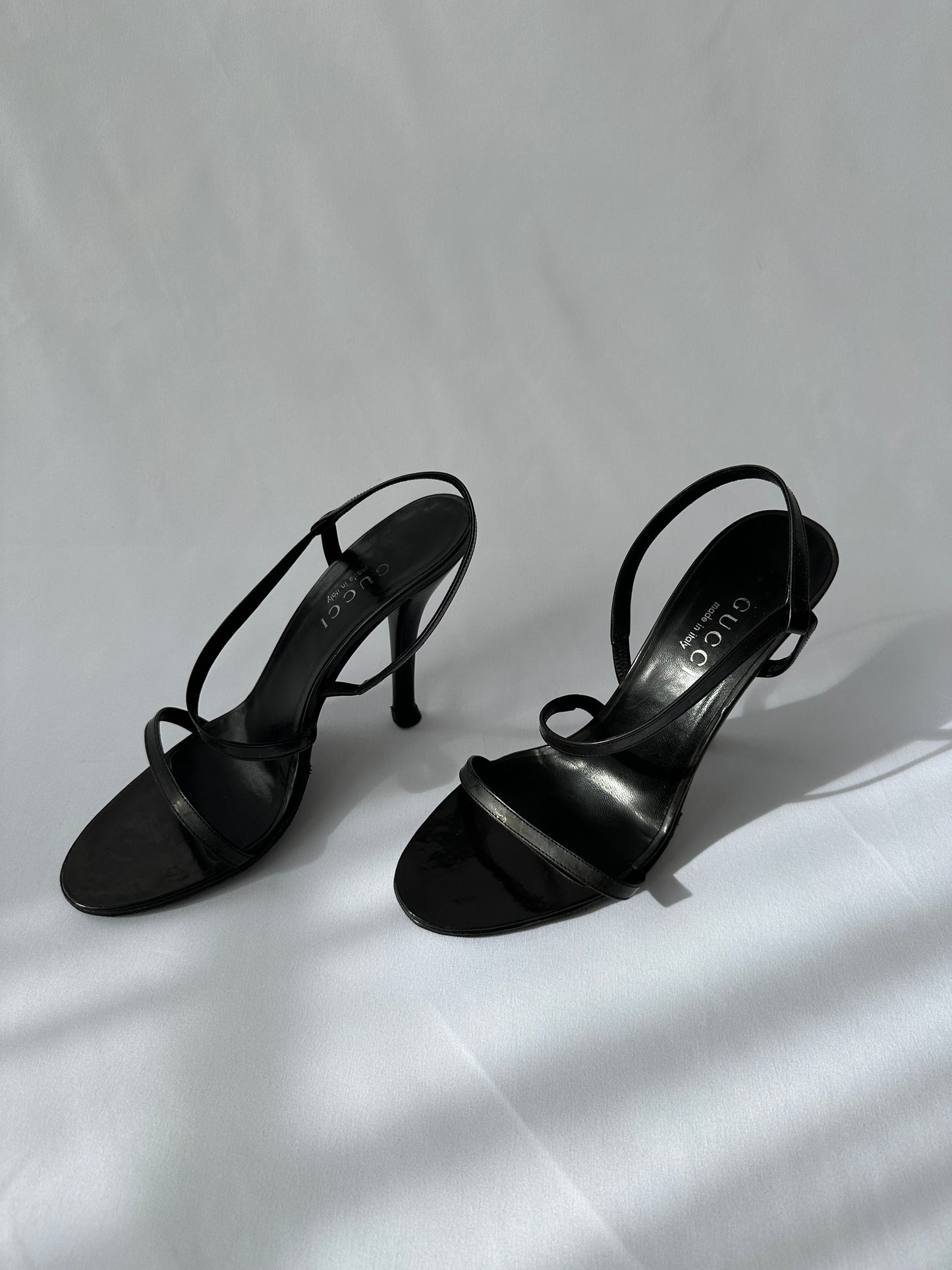 Gucci by Tom Ford Strappy Leather Heeled Sandals