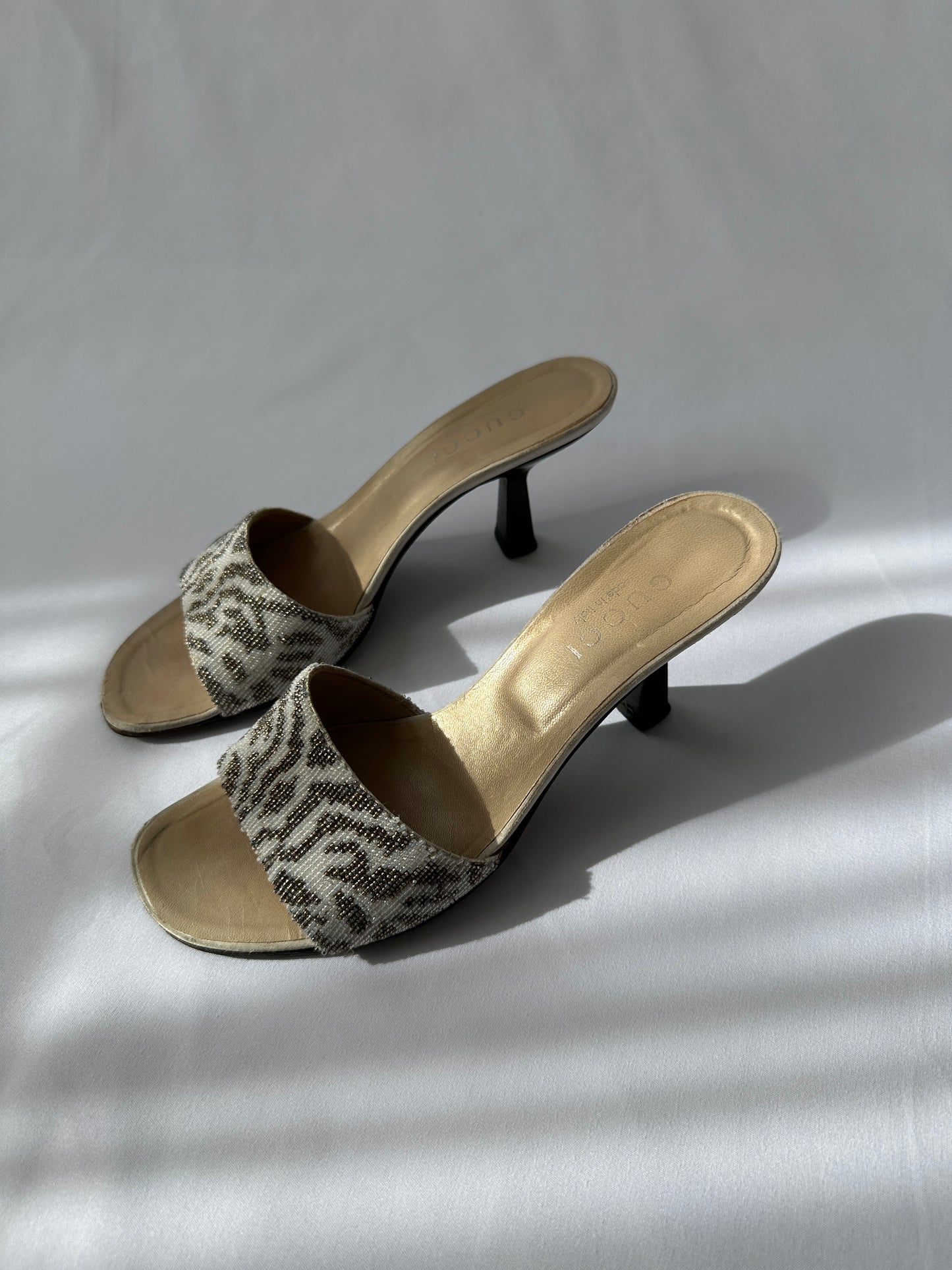 Gucci by Tom Ford S/S 2000 Beaded Heeled Mules