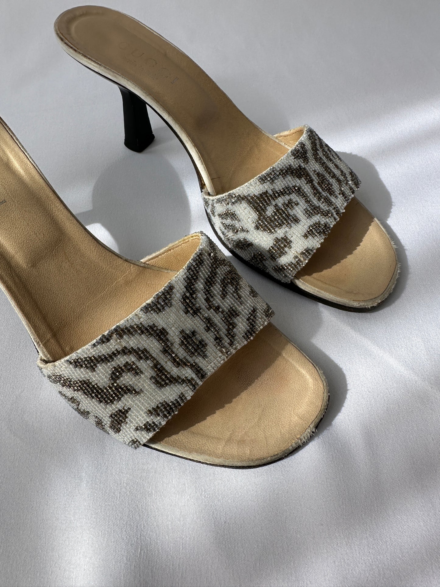 Gucci by Tom Ford S/S 2000 Beaded Heeled Mules