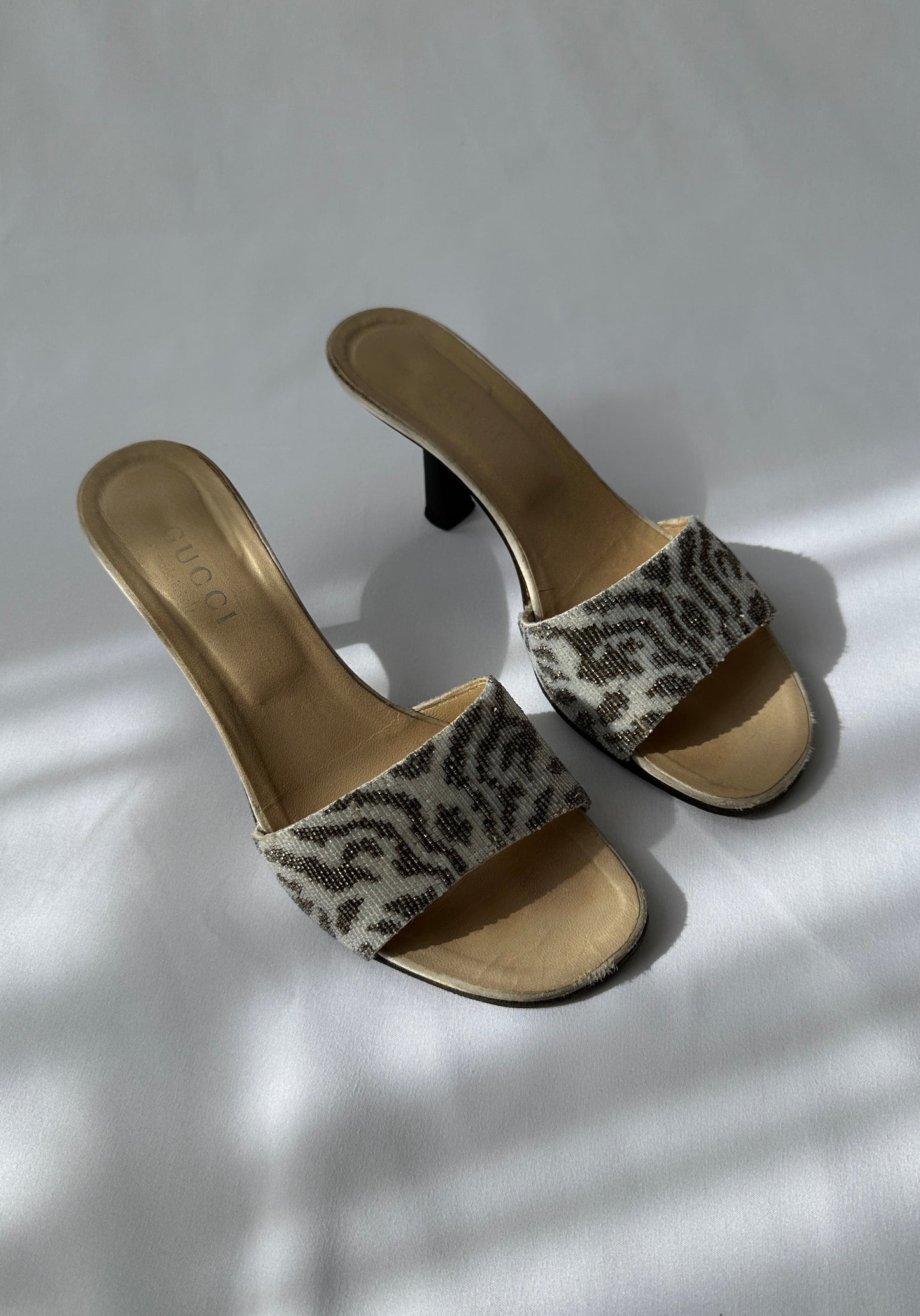 Gucci by Tom Ford S/S 2000 Beaded Heeled Mules