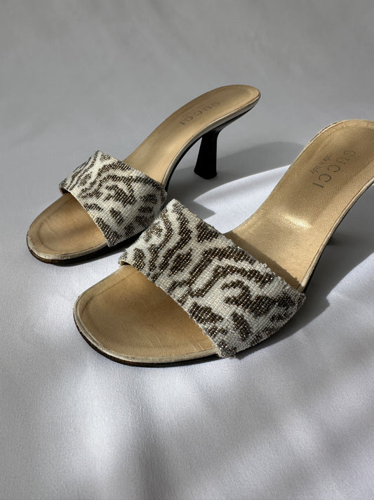Gucci by Tom Ford S/S 2000 Beaded Heeled Mules