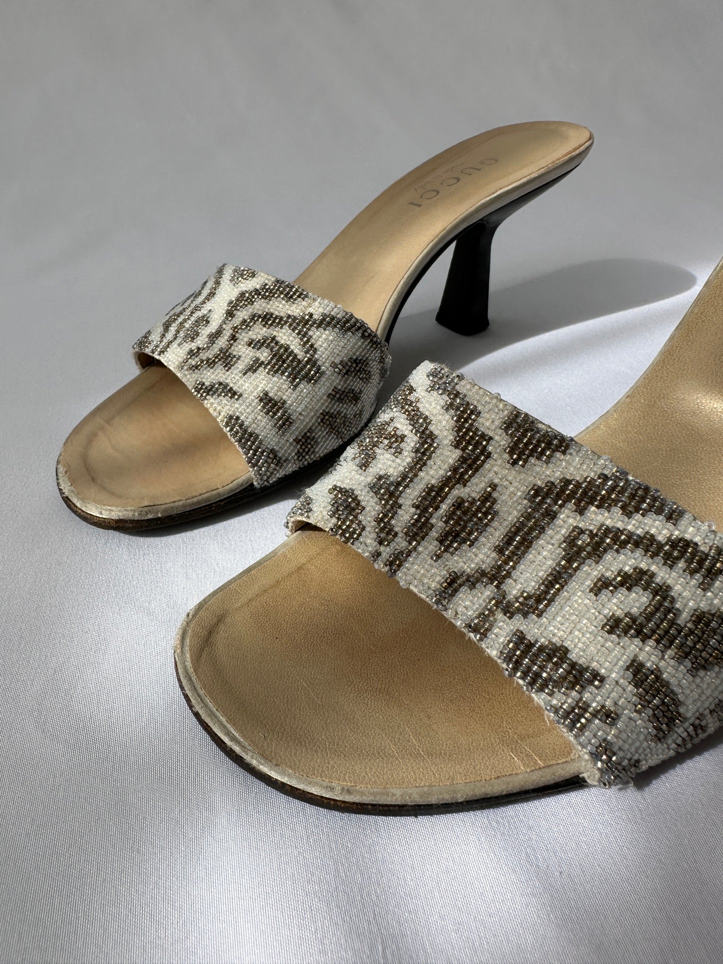 Gucci by Tom Ford S/S 2000 Beaded Heeled Mules