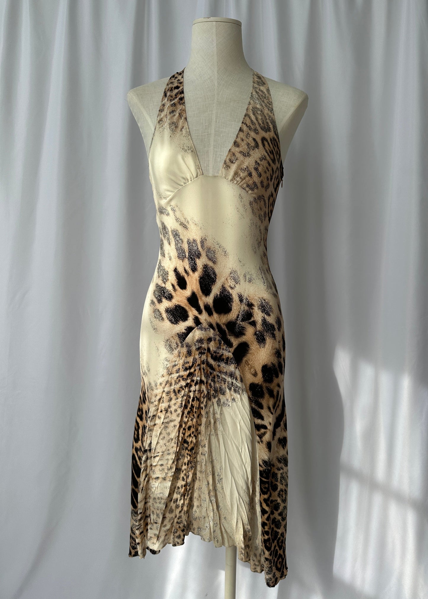 Roberto Cavalli S/S 2002 Silk Leopard Print Dress