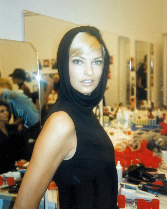 Dolce & Gabbana S/S 1996 Runway Black Hooded Mini Dress (S/M)