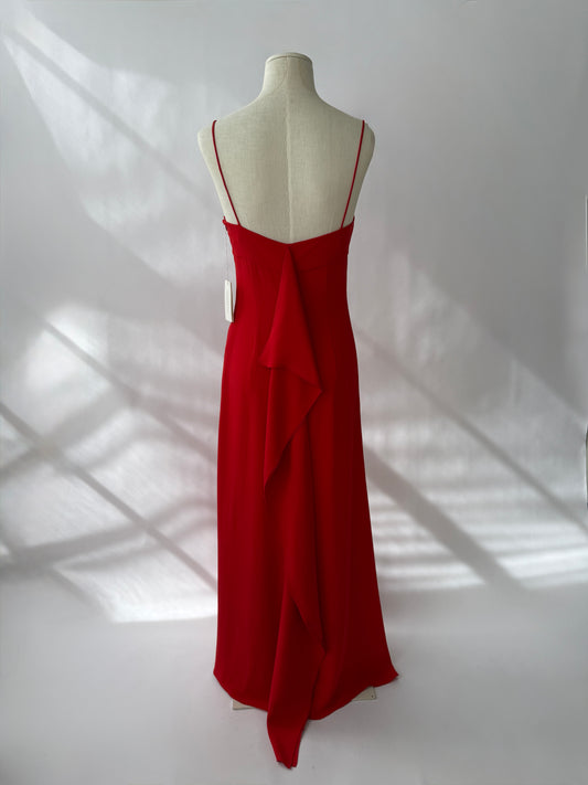 Valentino 2000s Vintage Red Floor Length Gown (S)