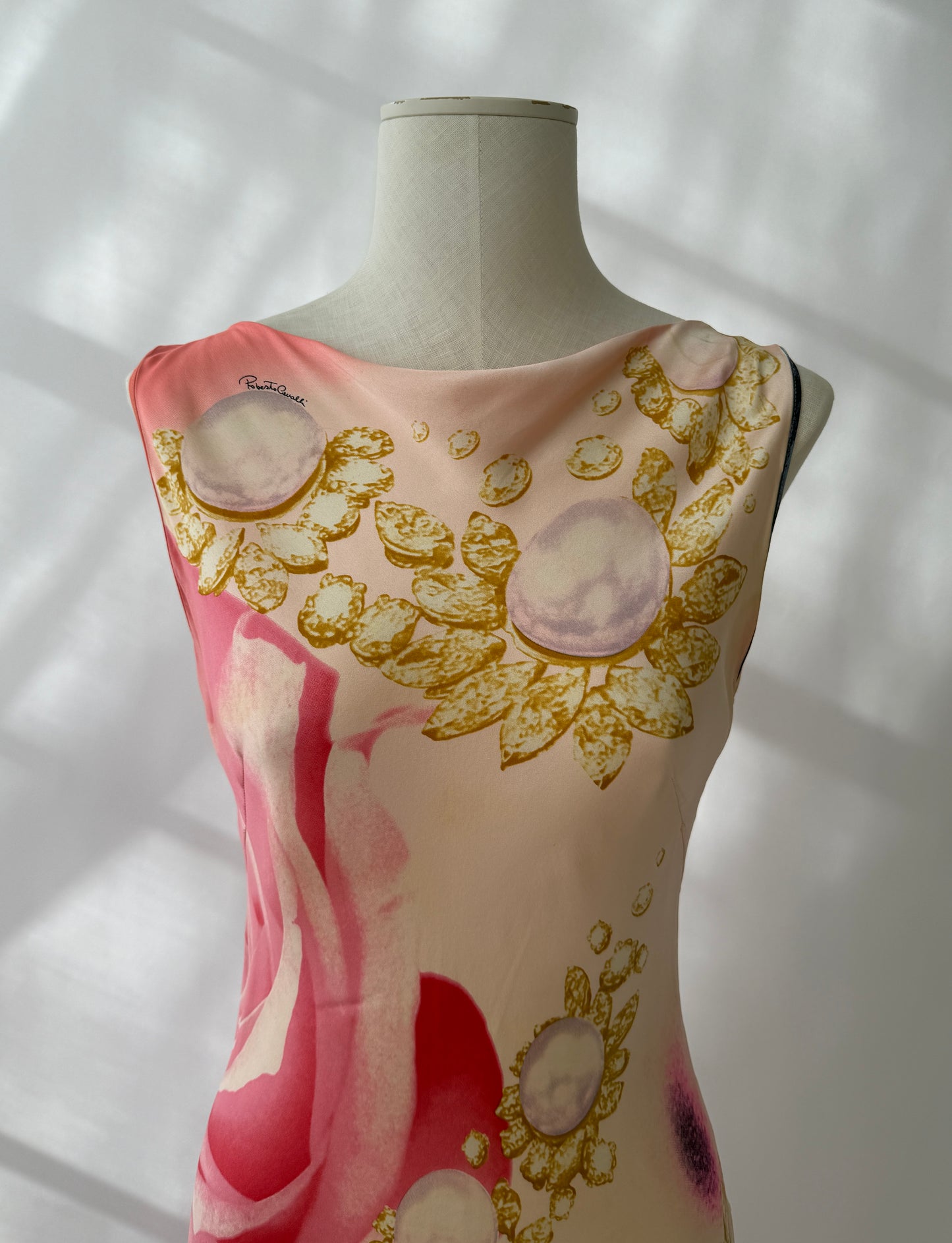 Roberto Cavalli 2001 Liz Taylor Pink Silk Runway Dress (S)