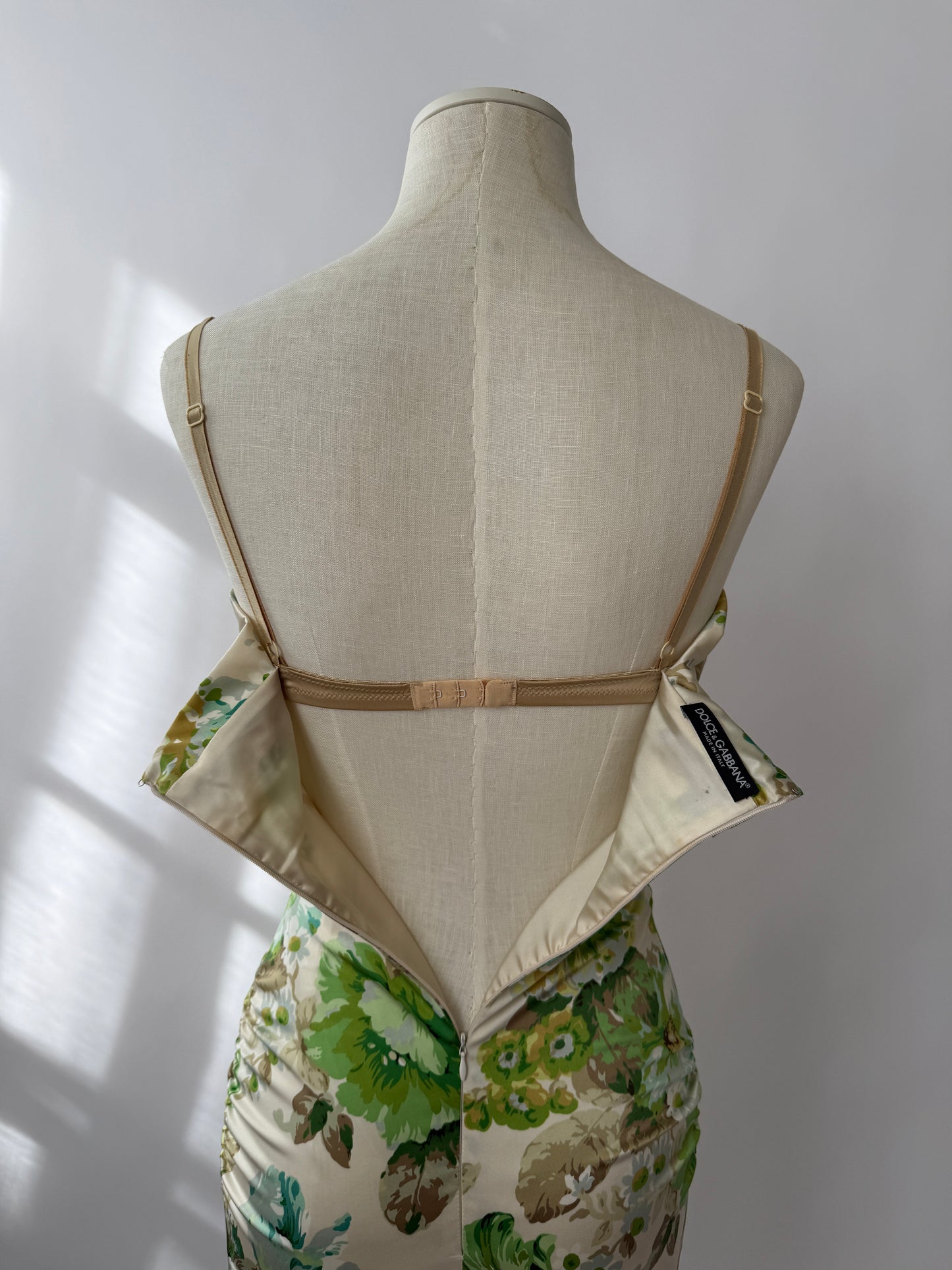 Dolce & Gabbana Vintage 2000s Silk Floral Bra Dress (S)