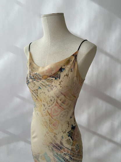 Roberto Cavalli S/S 2002 Silk Lace-UpDress (S)