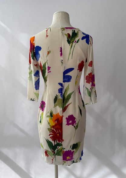 Dolce & Gabbana S/S 2002 Vintage Silk Floral Dress (XS/S)