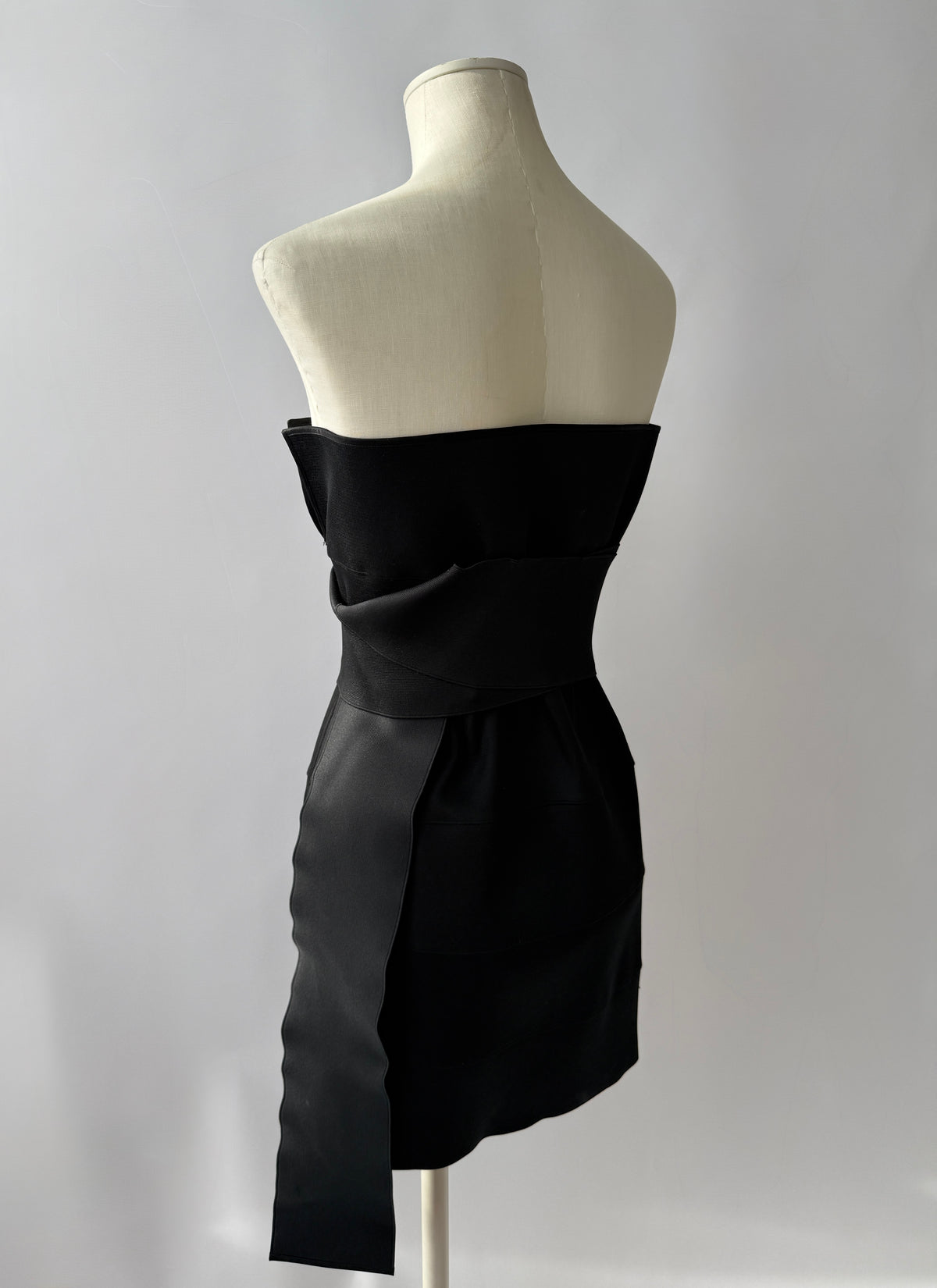Yves Saint Lauren 2001 Tom Ford Black Bandage Wrap Dress (M/L)