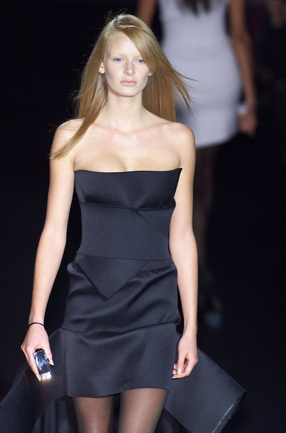 Yves Saint Lauren 2001 Tom Ford Black Bandage Wrap Dress (M/L)