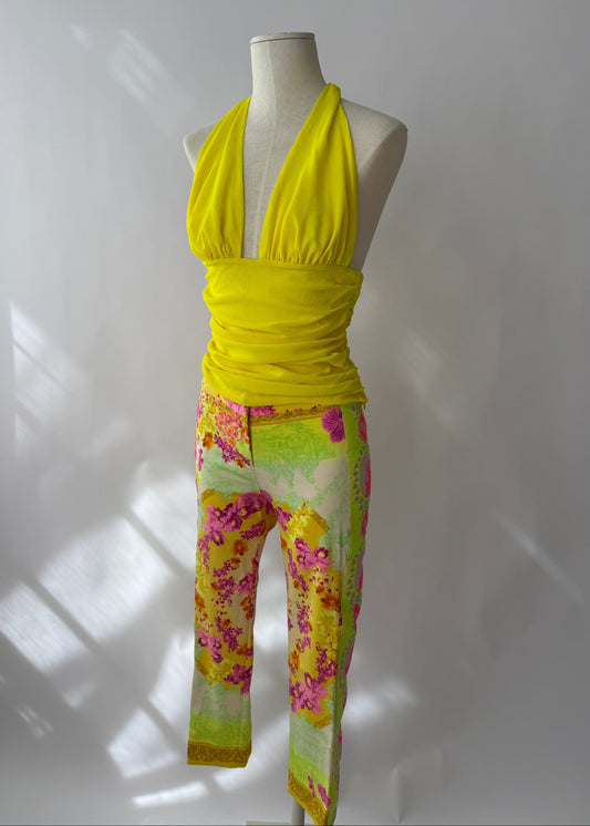 Versace S/S 2004 Halter Top and Capri Pants Runway Set (S)