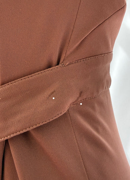 Versace 2005 Vintage Runway Brown Backless Wrap Dress (M)