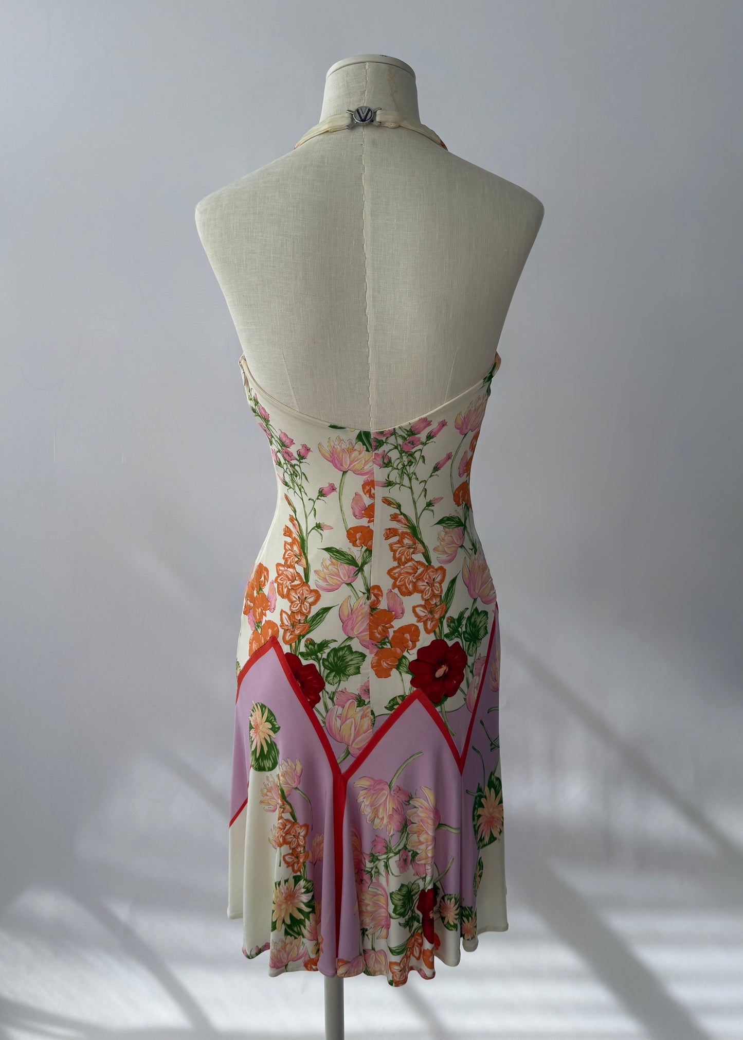 Versace 2000s Vintage Floral Halter Dress (S)