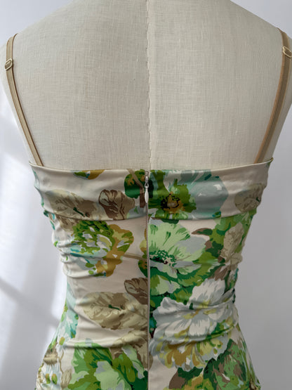 Dolce & Gabbana Vintage 2000s Silk Floral Bra Dress (S)