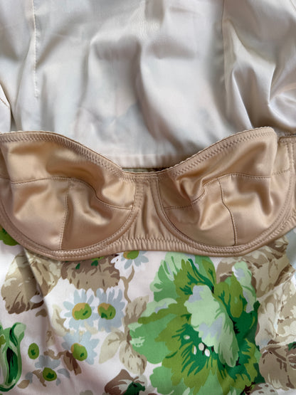 Dolce & Gabbana Vintage 2000s Silk Floral Bra Dress (S)