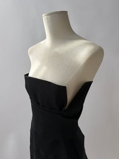Yves Saint Lauren 2001 Tom Ford Black Bandage Wrap Dress (M/L)