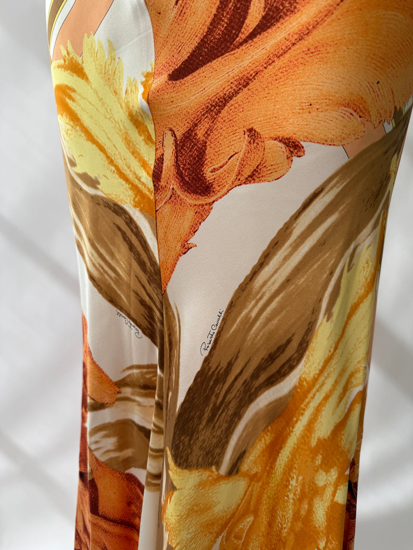 Roberto Cavalli 2005 Vintage Silk Printed Halter Dress (M)