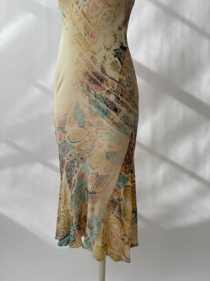 Roberto Cavalli S/S 2002 Silk Lace-UpDress (S)