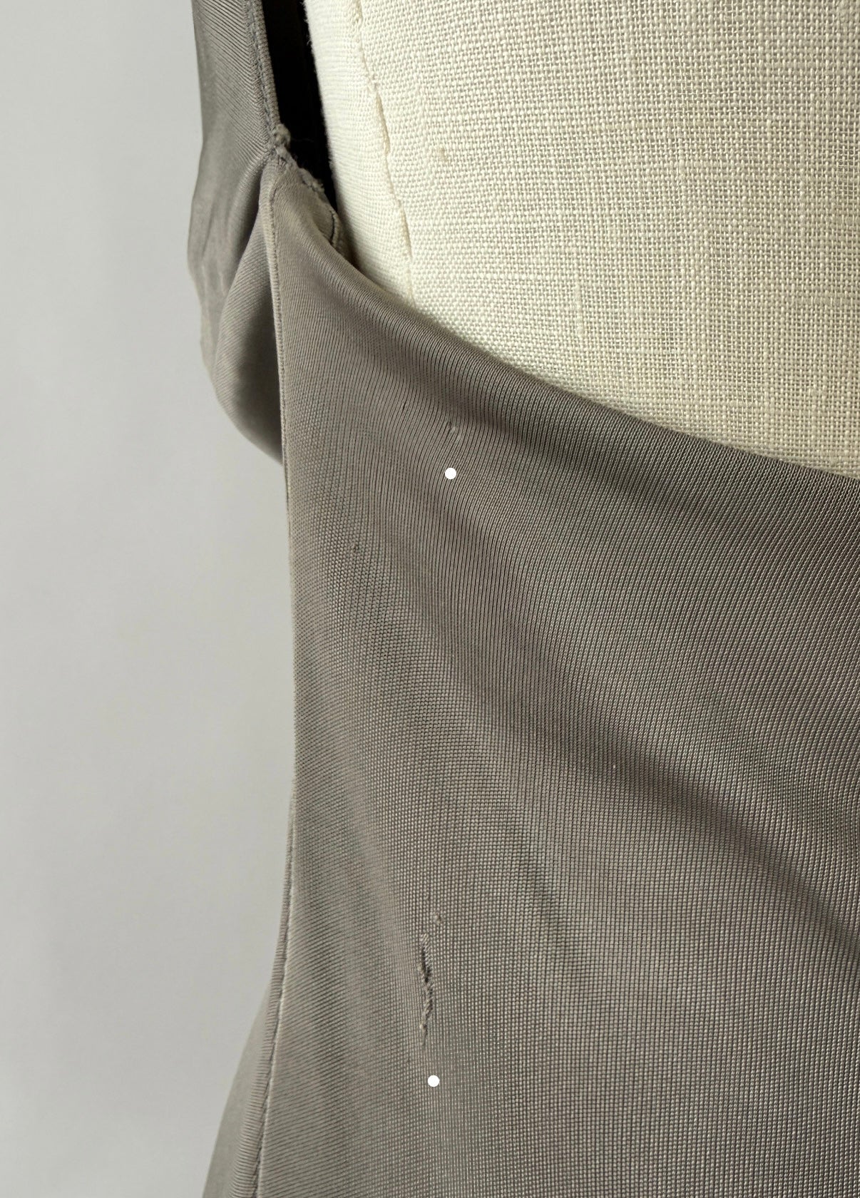 Versace 2000s Plunging Silver Open Back Chain Dress (S)