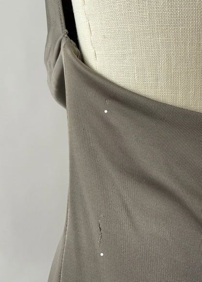 Versace 2000s Plunging Silver Open Back Chain Dress (S)