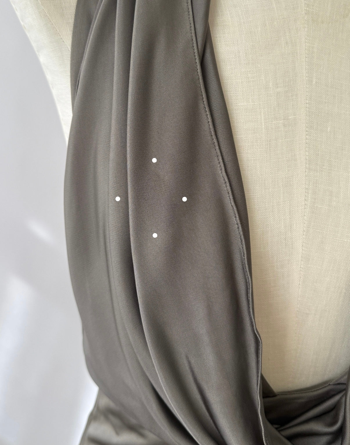 Versace 2000s Plunging Silver Open Back Chain Dress (S)