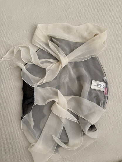 Emanuel Ungaro Fuchsia Silk Halter Open Back Flower Top (XS-L)