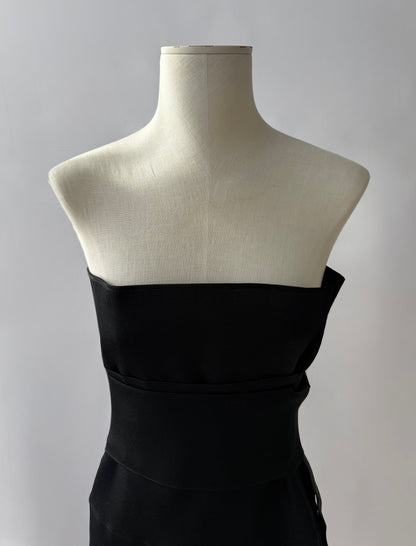 Yves Saint Lauren 2001 Tom Ford Black Bandage Wrap Dress (M/L)