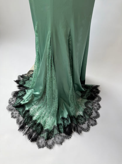 Dolce & Gabbana 2004 Vintage Lace and Silk Gown (XS-S)