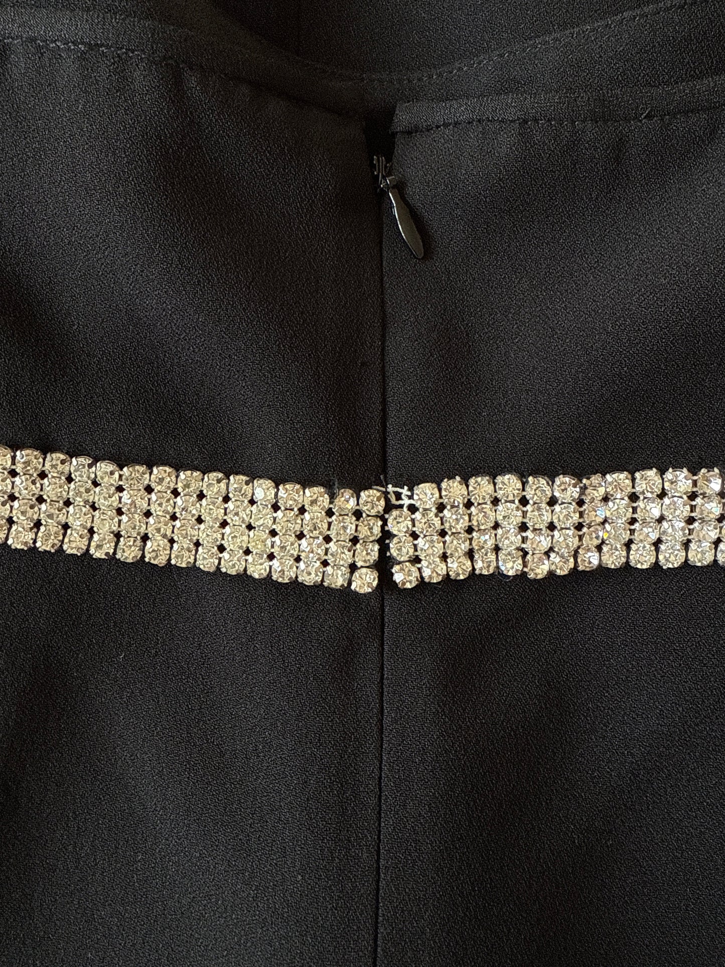 Dolce & Gabbana 1995 Rhinestones Black Halter Mini Dress (XS-S)