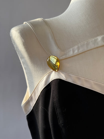 Thierry Mugler 1999 Black and White Sculptural Runway Gown (M/L)