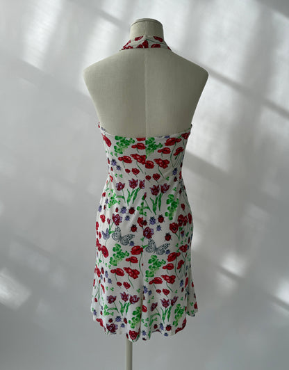 Versace 2000s Vintage Butterfly and Ladybug Dress (S/M)