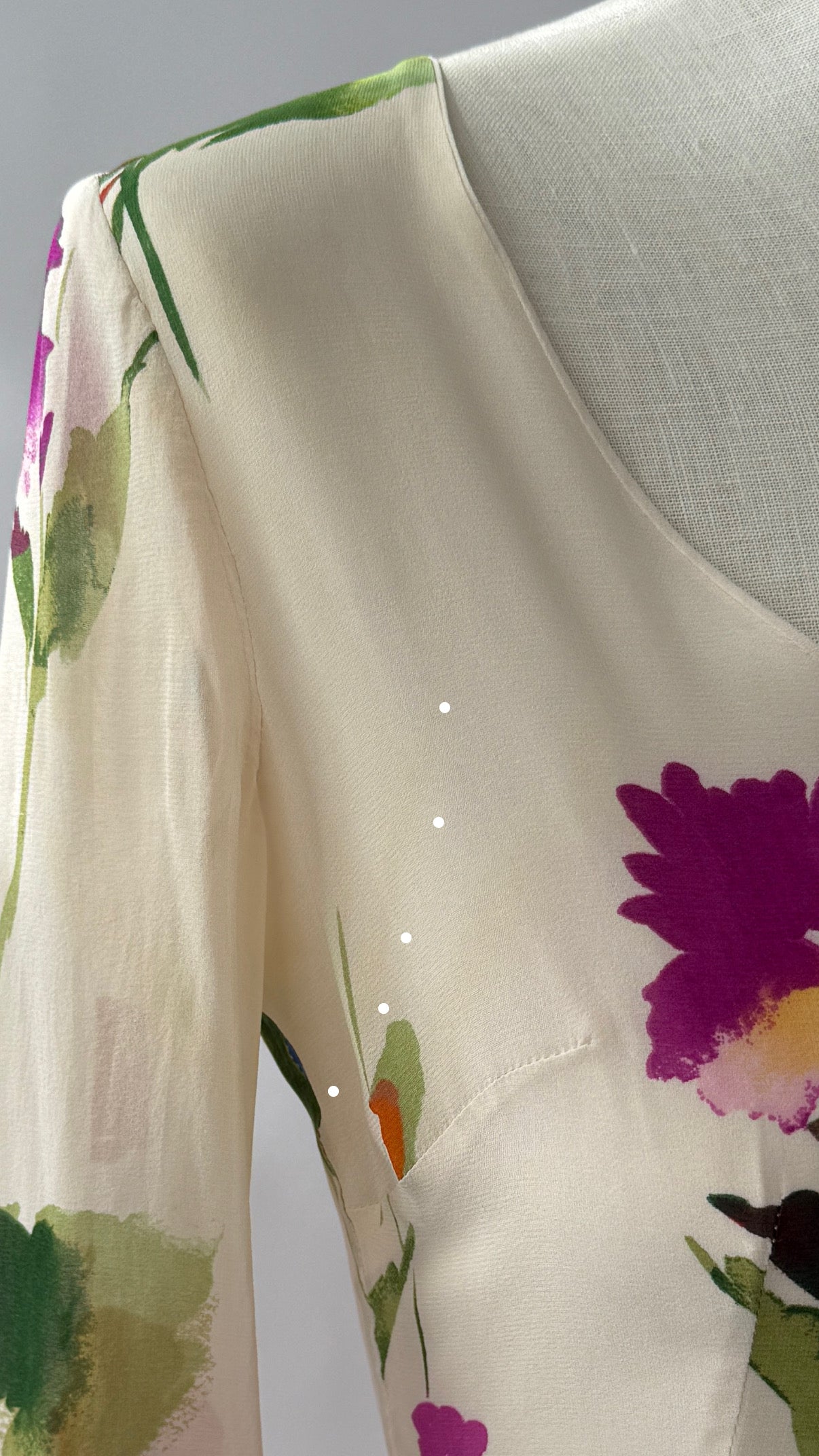 Dolce & Gabbana S/S 2002 Vintage Silk Floral Dress (XS/S)