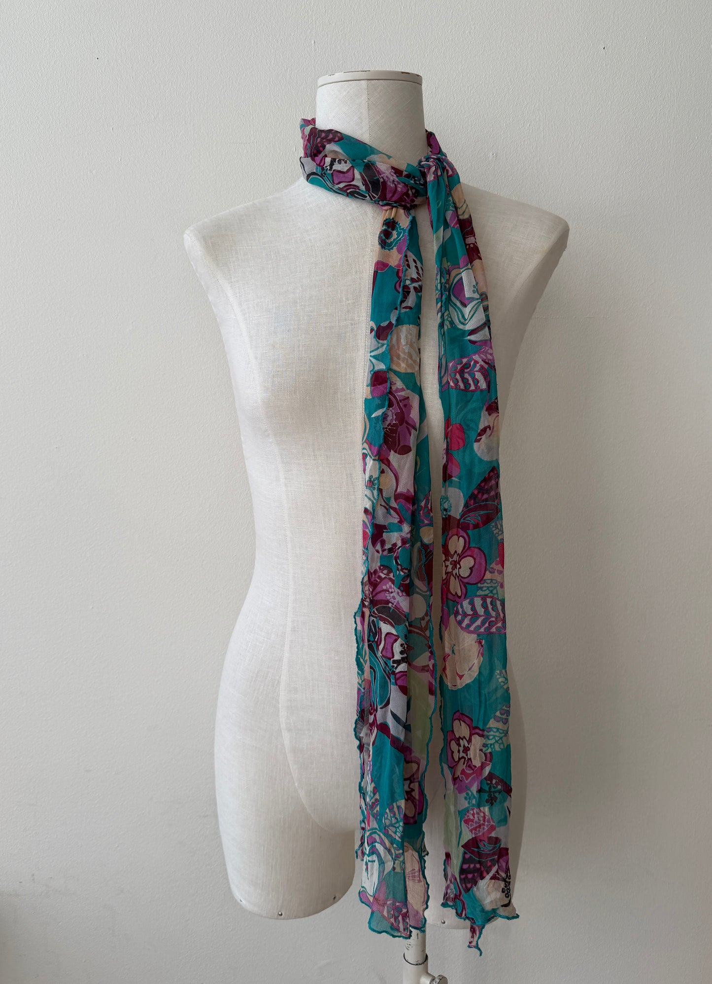 The scarf detail without the Emanuel Ungaro dress on a mannequin