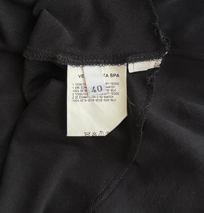 Emanuel Ungaro 2004 Black Silk Ruffle Dress (S)