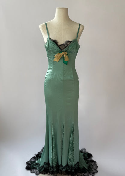 Dolce & Gabbana 2004 Vintage Lace and Silk Gown (XS-S)