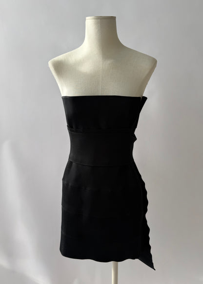 Yves Saint Lauren 2001 Tom Ford Black Bandage Wrap Dress (M/L)