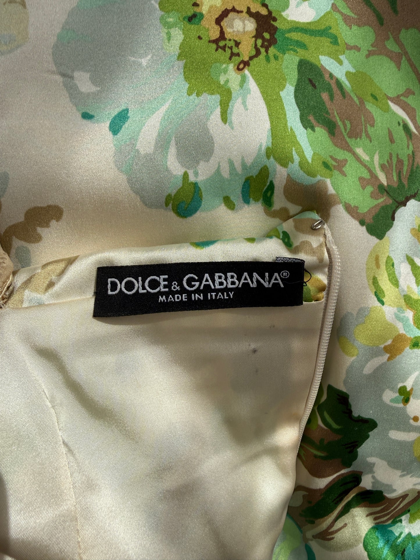 Dolce & Gabbana Vintage 2000s Silk Floral Bra Dress (S)