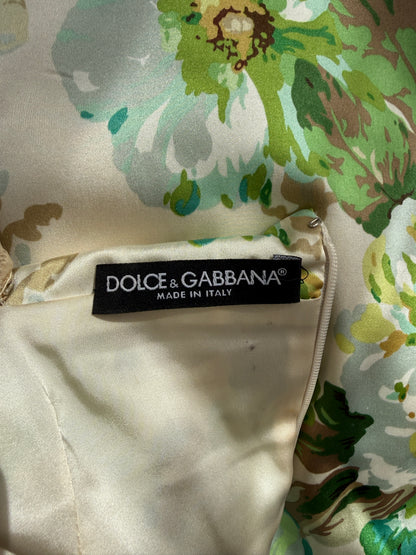 Dolce & Gabbana Vintage 2000s Silk Floral Bra Dress (S)